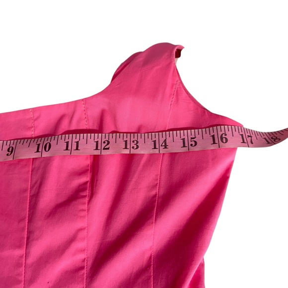 STAUD NWT mini wells pink fit and flare pink dress 4 S - Picture 6 of 8